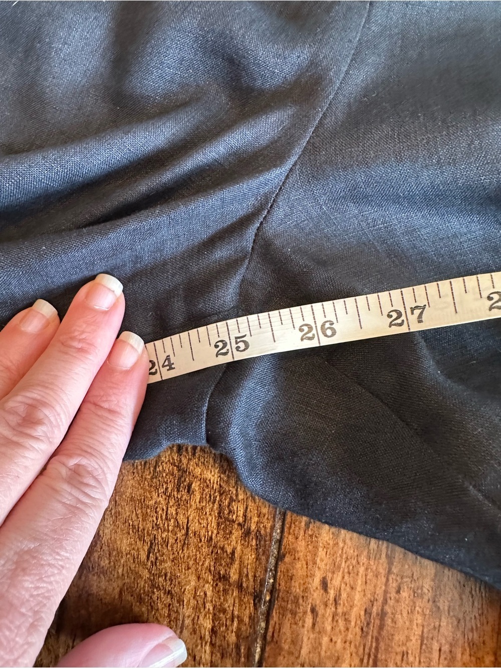 THEORY | Black Cropped Linen Pants with Fringe Hem, Size 8 - Picture 13 of 13